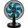 Ventilador de Mesa Cadence Refresh Turbo Pro 6 Pás Preto e Azul VTR420 220V