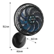 Ventilador de Parede Arno VE9P X-treme 40CM 9 Pás Preto 127V